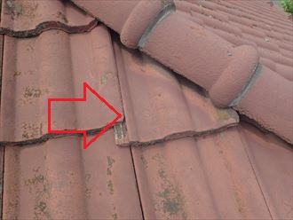 佐倉市　瓦のズレ