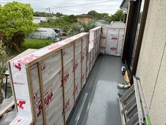 大網白里市　胴縁設置完了