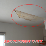 クロスが剥がれています