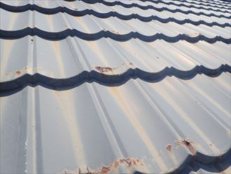 安房郡　屋根材の傷み