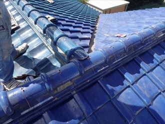 木更津市　棟瓦復旧作業完了