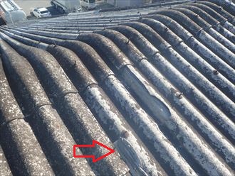 君津市　屋根材の破片