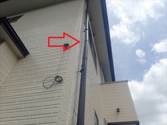 富津市　竪樋の不具合調査