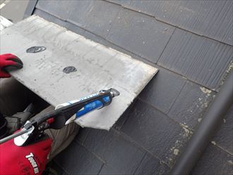 木更津市　屋根材戻し