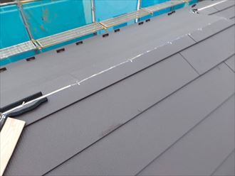 佐倉市　屋根材の設置完了