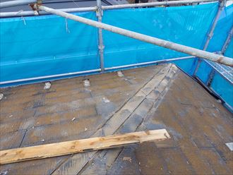 佐倉市　棟板金の撤去