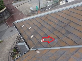 佐倉市　屋根材の割れ