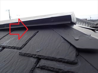 木更津市　棟板金の浮き