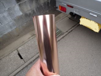 袖ケ浦市　新規銅製竪樋