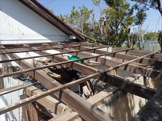 長生郡　既存波板撤去