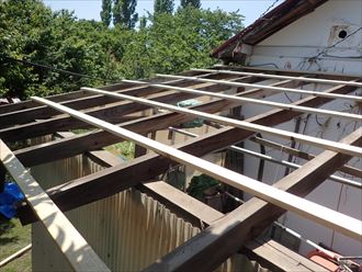 長生郡　桟木の取り付け