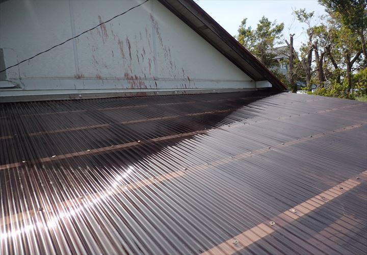 長生郡　波板張替え工事完了