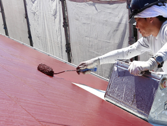 スレート屋根の塗装