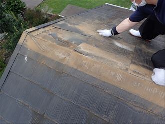 八街市　既存屋根材外し