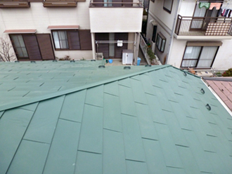 ガルバリウム鋼板屋根の一例