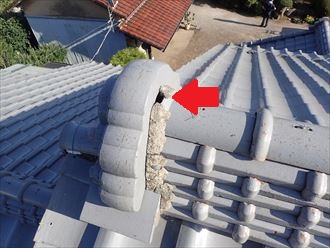 木更津市　漆喰の欠損