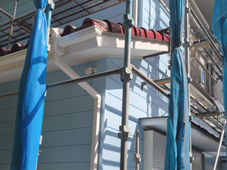 外壁塗装-施工中-付帯部