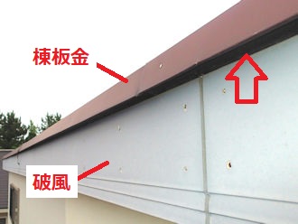 片流れの棟板金