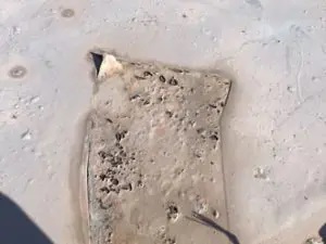 部分補修されたらしい痕跡