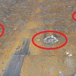 スレート　白い苔