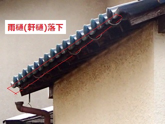 雨樋　軒樋落下