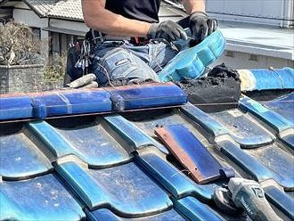 鬼瓦の取り付け