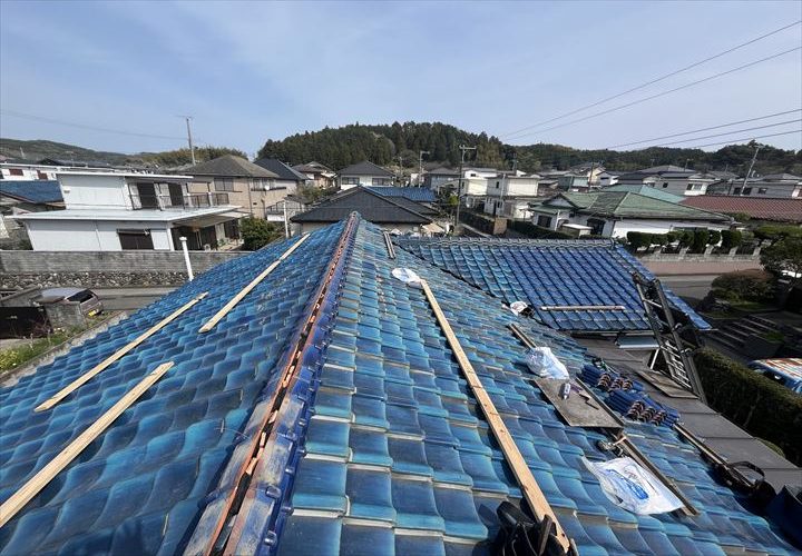 丸瓦以外の設置が完了