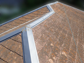 屋根全体に苔が繁殖