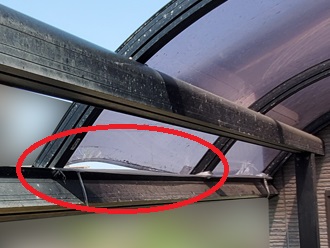 内側から見たポリカ平板