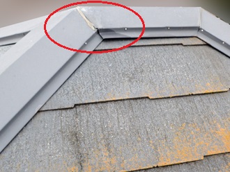 棟板金　シーリングの劣化等