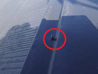 スレート屋根　釘浮き発生