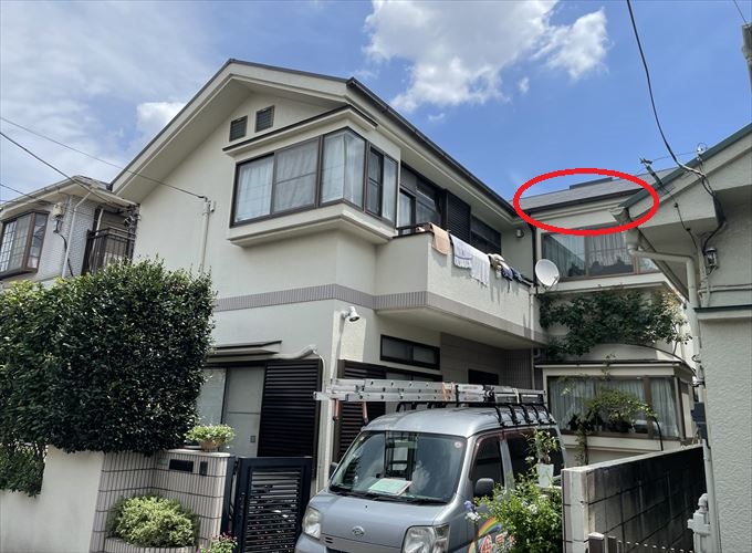 雨樋からのオーバーフロー