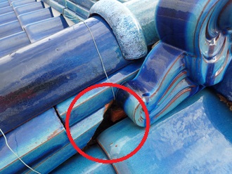 鬼瓦　風切丸　隙間