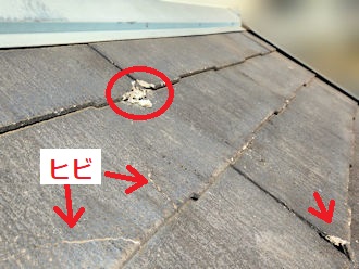 スレートひび割れ