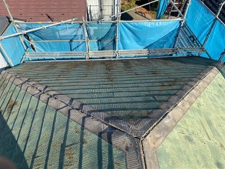 棟板金、雪止め撤去