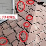 ヒビ割れが多い箇所