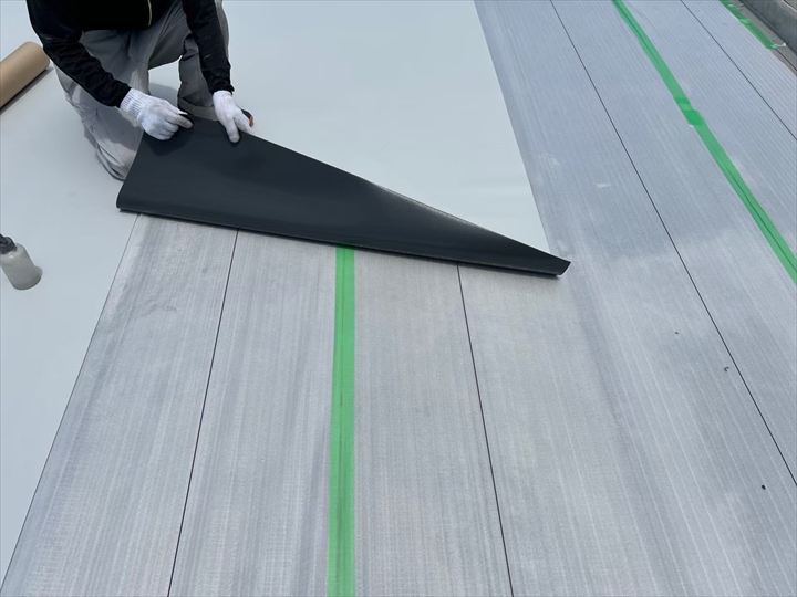 平場塩ビシート引き込み