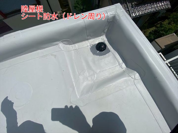 シート防水 ドレン周りの施工