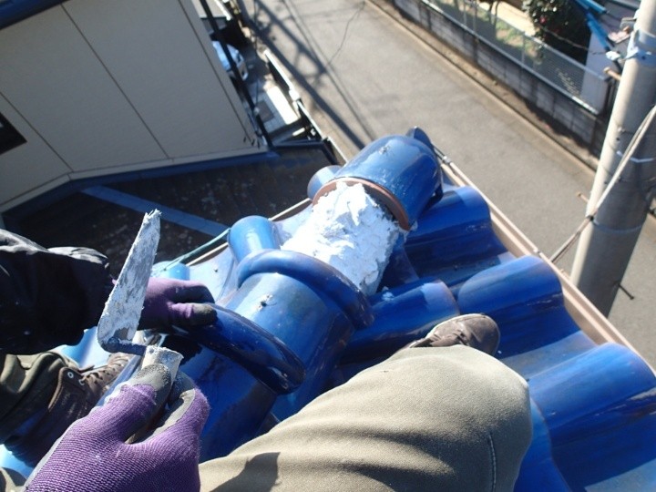 強力南蛮漆喰を使用して土台を形成