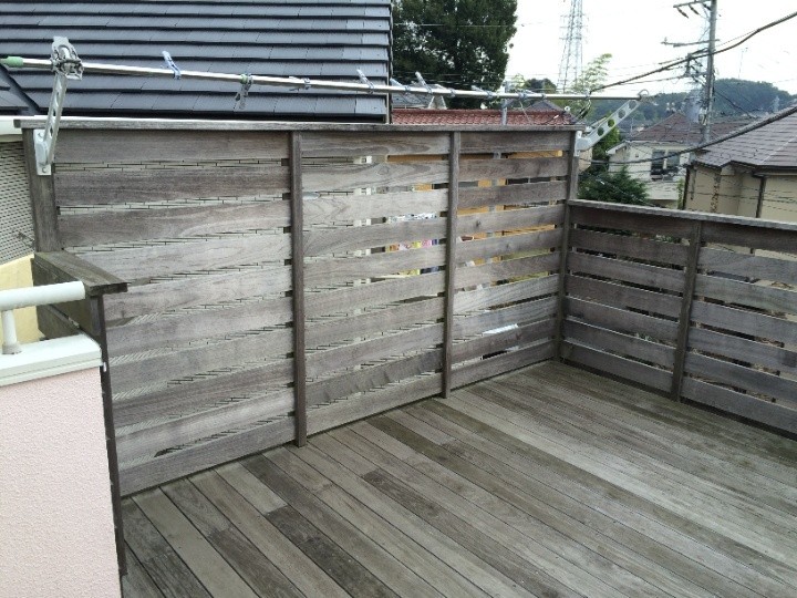 ２階ウッドデッキの状態