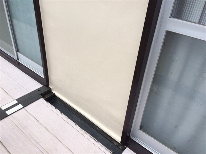 新規の外壁取り付け工事が完工した状態