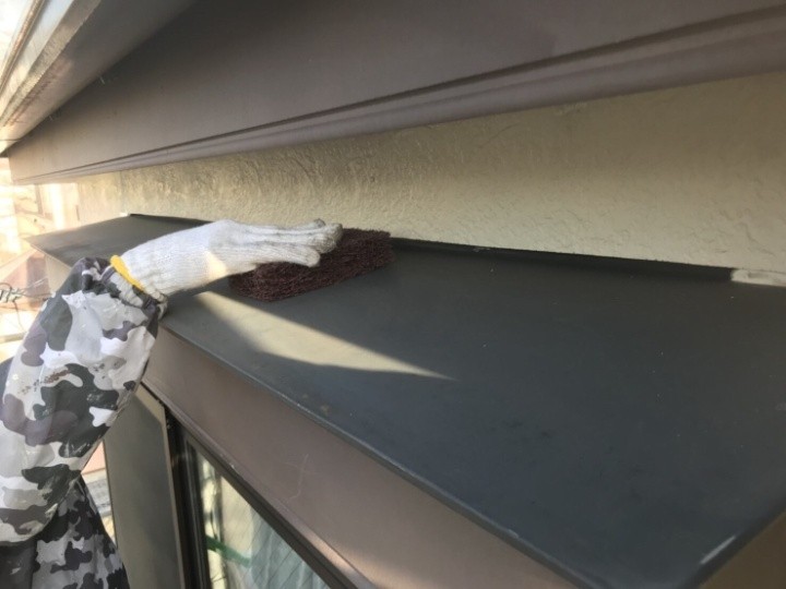 付帯部のケレン作業