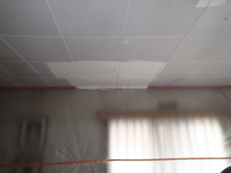 千葉県佐倉市　屋根カバー工法　室内塗装　雨染みに塗装