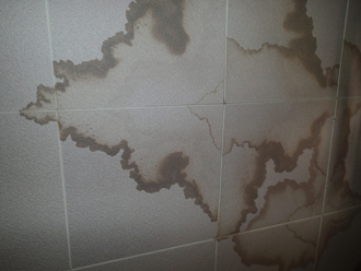 千葉県佐倉市　屋根カバー工法　室内塗装　点検　室内　天井の雨染み