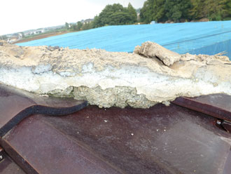 八街市　漆喰詰め直し　既存漆喰　撤去