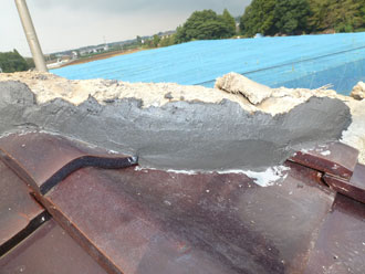 八街市　漆喰詰め直し　新規漆喰　塗り