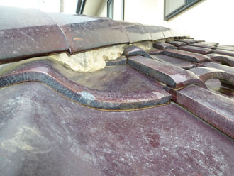 八街市　屋根点検　漆喰劣化