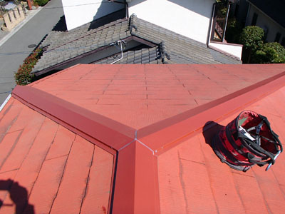 千葉県　千葉市中央区　棟板金交換　工事完了