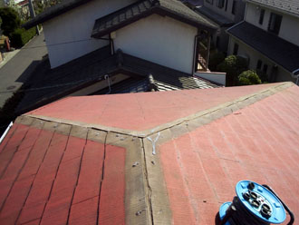 千葉県　千葉市中央区　棟板金交換　これまでの棟板金の撤去