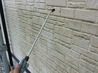 千葉市中央区 屋根塗装 外壁塗装　外壁のバイオ洗浄